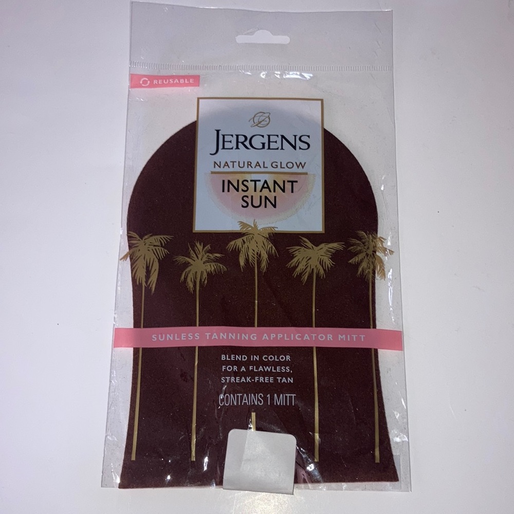 One Reusable Jergens  Natural Glow Instant Sunless Tanning Applicator Mitt NEW
